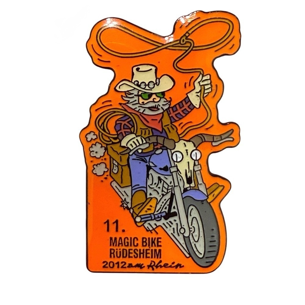 2012 Magic Bike Rüdesheim Germany Motorcycle Rally Cowboy Lapel Pin
